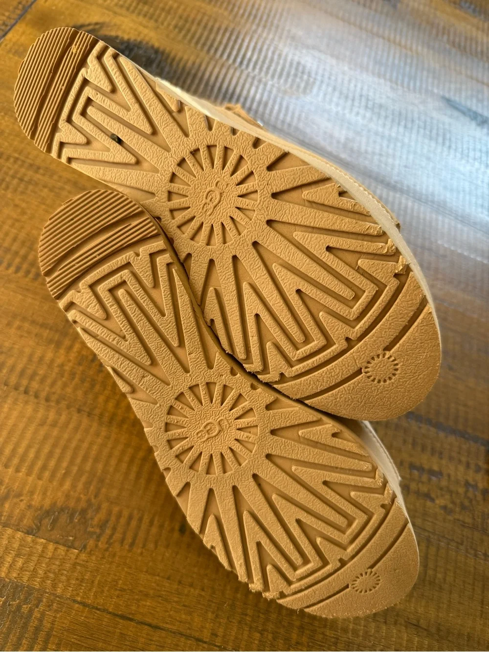 UGG Tan Suede Wedge Slingback Sandals